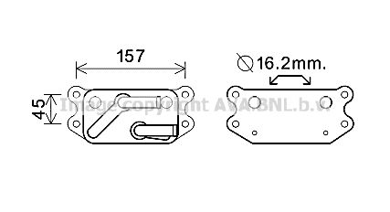 AVA QUALITY COOLING alyvos aušintuvas, variklio alyva VO3159